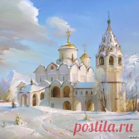 Зимние пейзажи художника Романа Романова