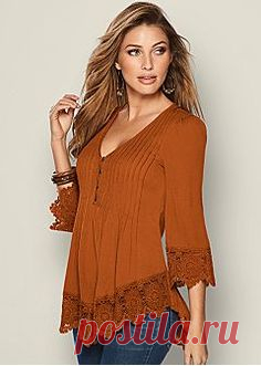 Long Sleeve Tops - Off Shoulder, Paisley Print, Surplice