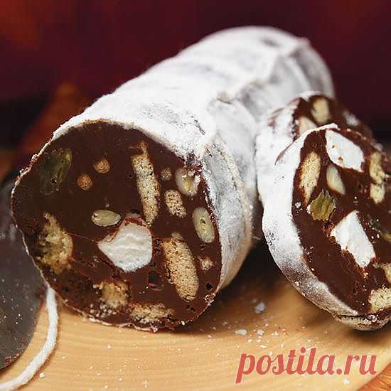 Шоколадная колбаса.