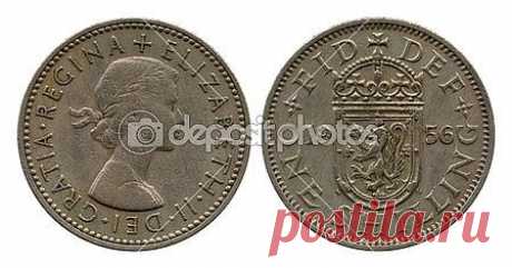 One shilling, Britain, Elizaveta Second, 1956 — Стоковое фото © Vadim Vyazovikov #40515119
