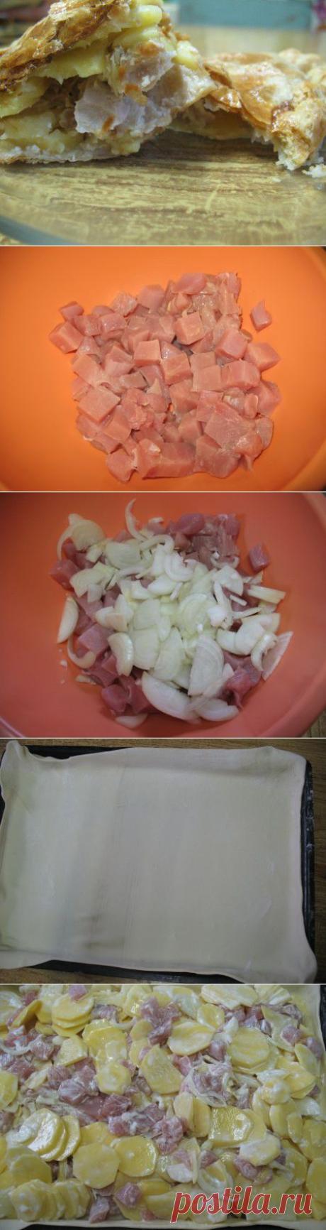 Слоеный пирог с картошкой и мясом | Кладовочка