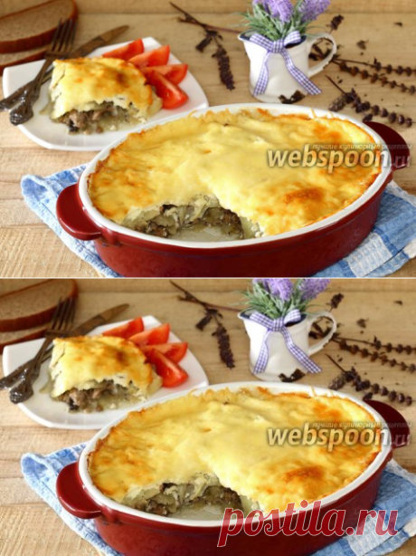 Запеканка из картофеля с мясом и грибами