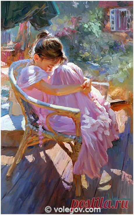 Он взял за основу в своём творчестве «СОЛНЕЧНЫЙ РОМАНТИЗМ» и его работы стали действительно произведениями искусства.  Картины  стали наполнятся нежностью, добротой и необъятным мирными тематиками нашей жизни. Красивые женщины, дети и природа всё это даёт тот огромный позитив в котором и есть сама жизнь в своё великолепии. Владимир Волегов стал по истине художником мира и гармонии.