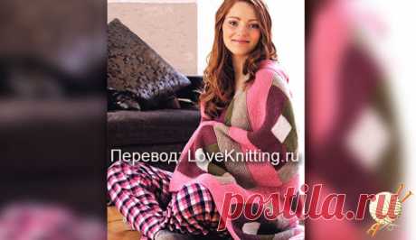 Плед в квадраты | Loveknitting.ru
