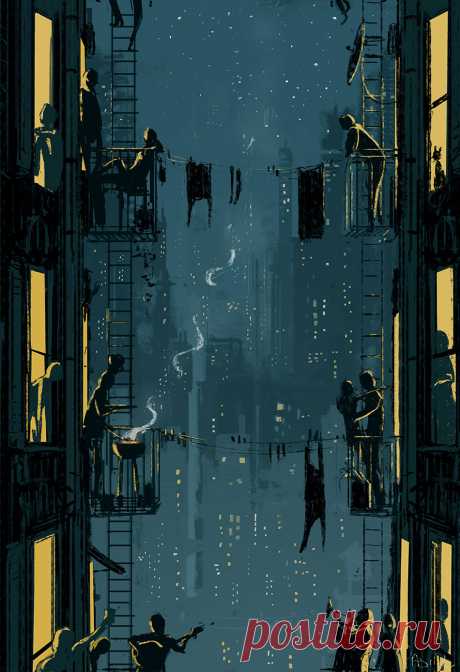 Волшебство ночи... Художник Паскаль Кэмпион (Pascal Campion).