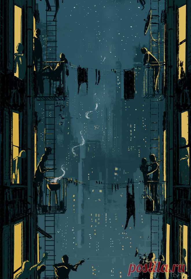 Волшебство ночи... Художник Паскаль Кэмпион (Pascal Campion).