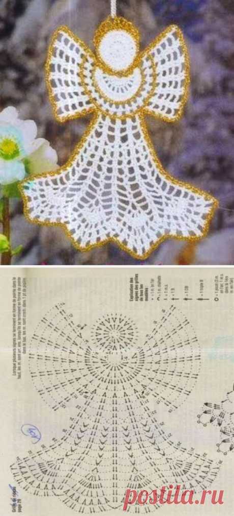 (189) Luty Artes Crochet: Anjos em crochê + Gráficos. … | NATAL - ENFEITES ETC