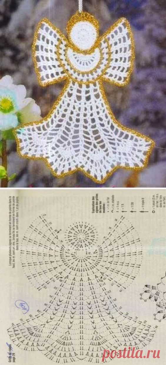 (189) Luty Artes Crochet: Anjos em crochê + Gráficos. … | NATAL - ENFEITES ETC