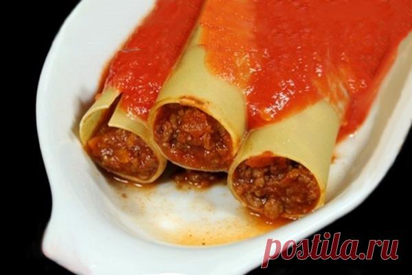 Фаршированные макароны (каннеллони)