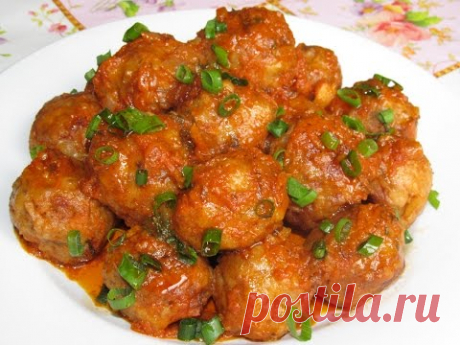 #Вкусно - #ТЕФТЕЛИ Мясные с Рисом в Томатно - Овощном Соусе #Рецепт