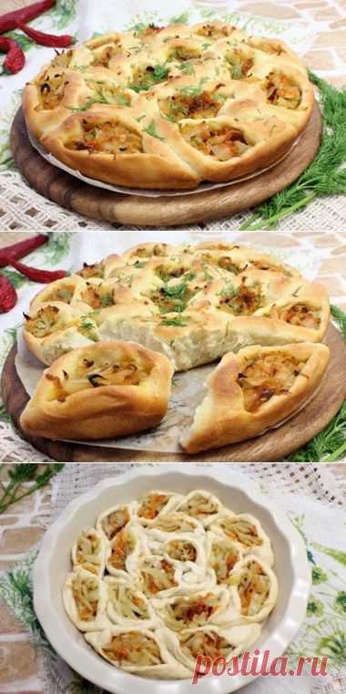 Пирог с капустой - великолепный вид и изумительный вкус!