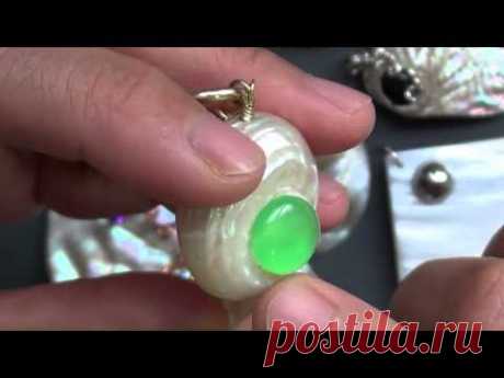 Drilling Holes and Gluing Gems on Seashells | Liz Kreate