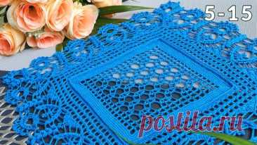 Салфетка дорожка крючком, 1-4