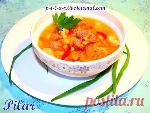 Овощной суп с клёцками и фрикадельками: p_i_l_a_r