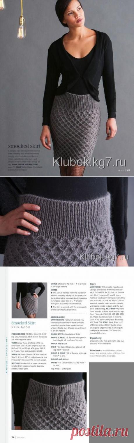 Бесшовная юбка спицами от HANA JASON