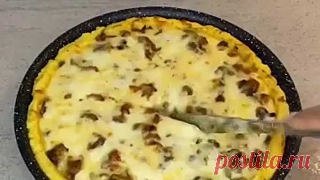 Киш с индейкой и грибaми