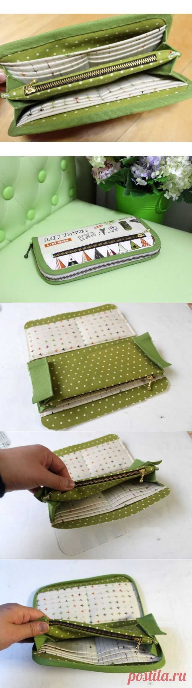 Zipper Wallet DIY Tutorial. Портмоне своими руками ~