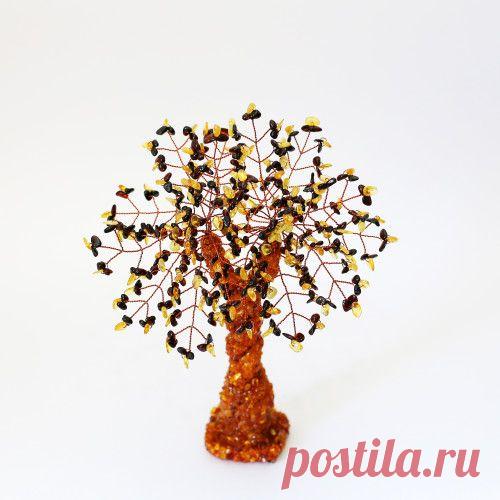 Дерево янтарное «Сирень» двойное цветное | Янтарный Амбар