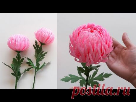 How To Make Peony Chrysanthemum Paper Flower / Paper Flower / Góc nhỏ Handmade