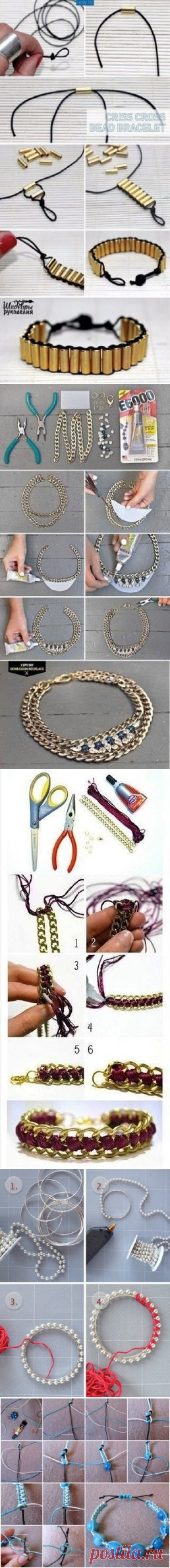 Легкие красивые браслеты — Сделай сам, идеи для творчества - DIY Ideas
