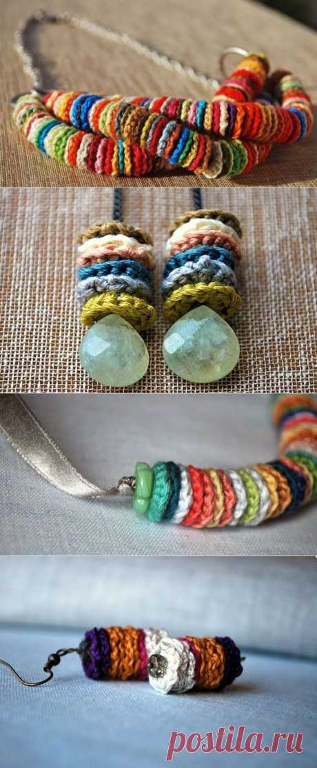 Украшение из остатков пряжи / KNITLY.com - блог о рукоделии