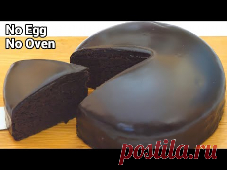 Мягкий шоколадный торт без яиц, без духовки и миксера