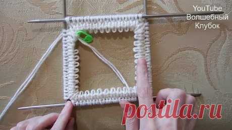 ВЯЗАНАЯ ШАПКА СПИЦАМИ С ОТВОРОТОМ. ФАБРИЧНЫЙ НАБОР ПЕТЕЛЬ. МК. KNITTING HAT. HOW