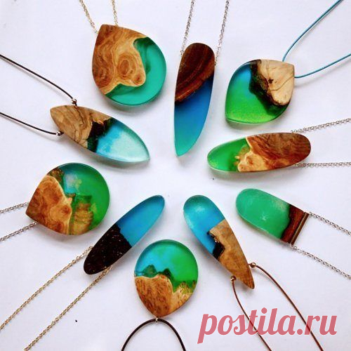 Прелестные украшения из дерева и смолы / Я - суперпупер