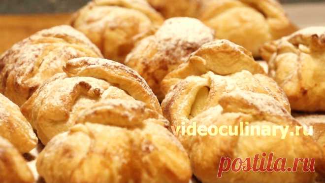 Яблочные пирожные – Рецепт Любимой выпечки Бабушки Эммы Бабушка Эмма предлагает Видео и Фото рецепт очень вкусных, красивых и простых в приготовлении Яблочных пирожных из слоеного теста быстрого приготовления