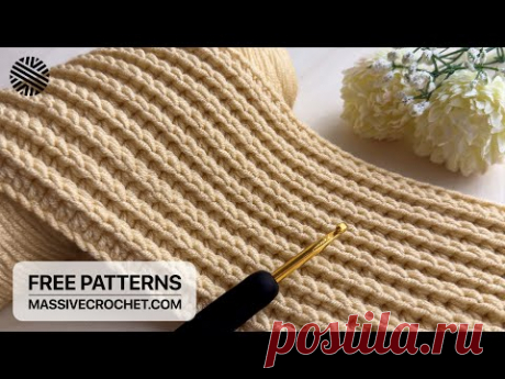 SUPER EASY & FAST Crochet Pattern for Beginners!⚡️Crochet Stitch for Baby Blanket, Bag & Hat