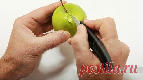 Цветок из яблока. Уроки карвинга / Карвинг из овощей и фруктов - фото, видео для начинающих / КлуКлу. Рукоделие - бисероплетение, квиллинг, вышивка крестом, вязание