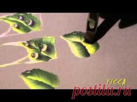 Юлия Билей - Рисуем каплю -плоская кисть..mpg - YouTube