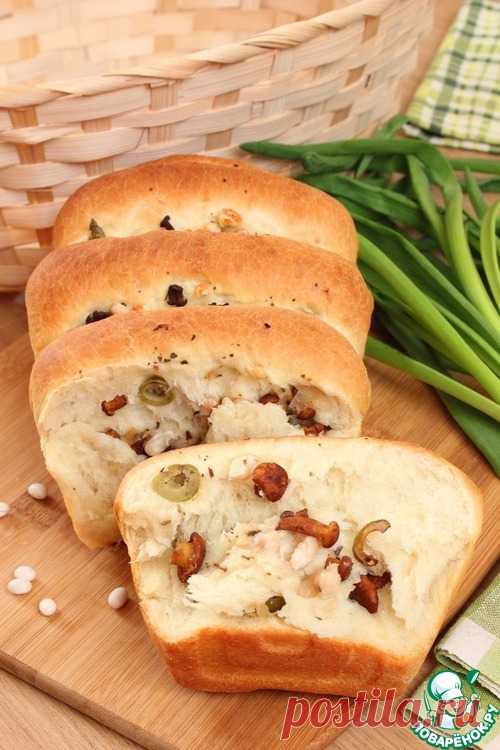 Хлеб с фасолью, оливками и лисичками – кулинарный рецепт