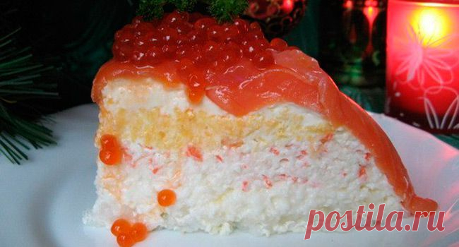 Праздничный салат с рыбой..