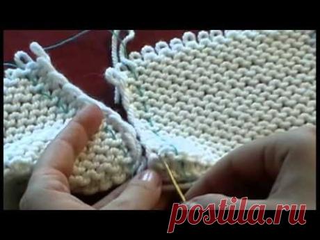 4. Трикотажные швы. Вертикальный трикотажный шов по изнаночной глади. Knitting seams #knitting - YouTube