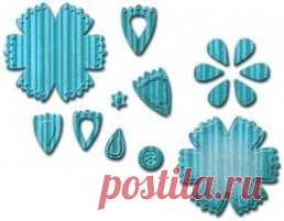 Нож для вырубки Spellbinders D-Lites Die - Crafty Flower Six