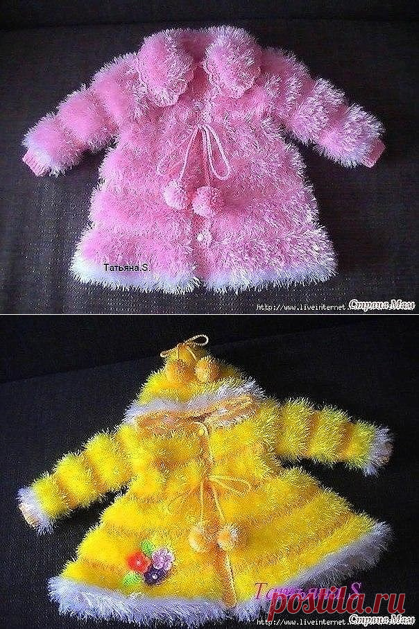 Детское пальтишко из пряжи «травка» (Вязание спицами) | Журнал Вдохновение Рукодельницы