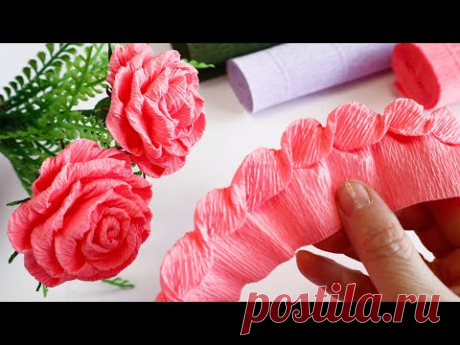 DIY 🌹 Как сделать бумажные РОЗЫ 🌹 Идеи украшения из гофрированной бумаги.