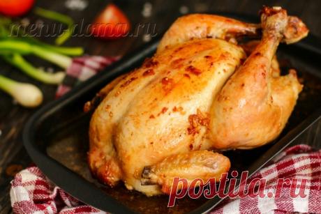 Курица, запеченная целиком в духовке: рецепт с фото