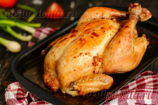 Курица, запеченная целиком в духовке: рецепт с фото