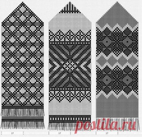 Варежки . Старинные узоры .