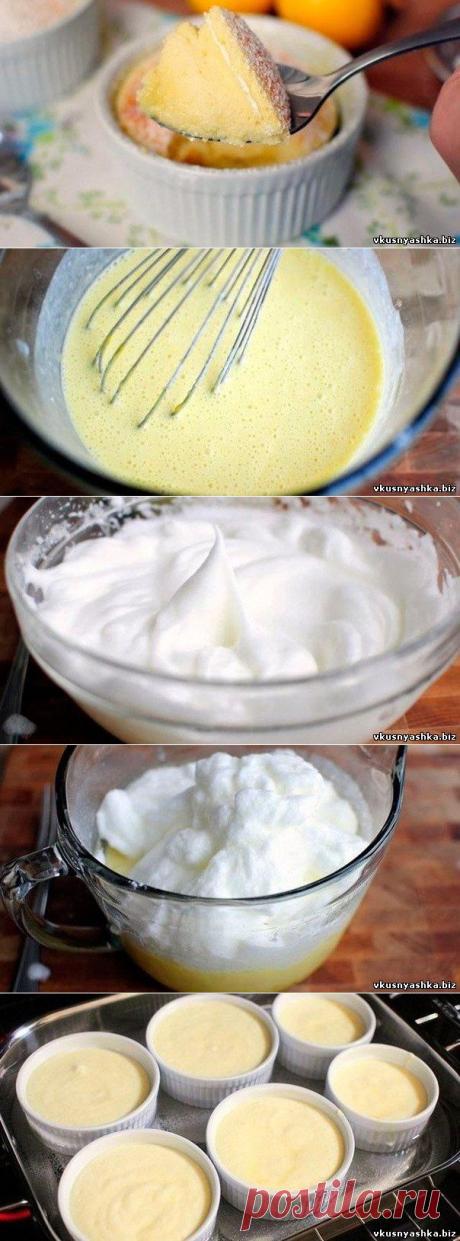 Кекс-пудинг лимонный - Новые рецепты - Пироги, выпечка - кулинарные рецепты +с