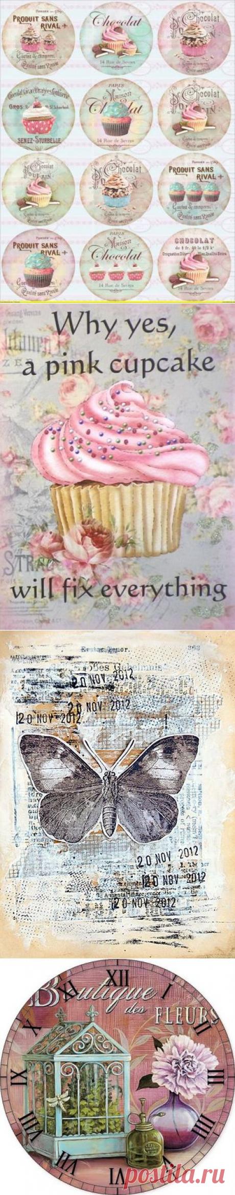 Пирожные ... декупажные карты