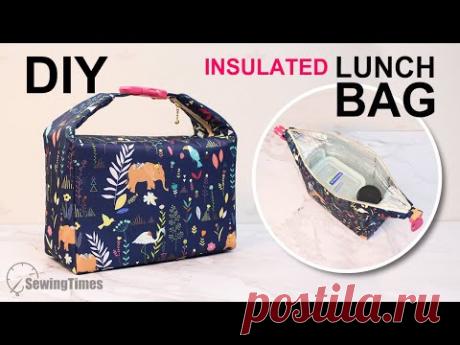 DIY изолированный мешок обеда / водонепроницаемый мешок для пикника учебник [sewingtimes]