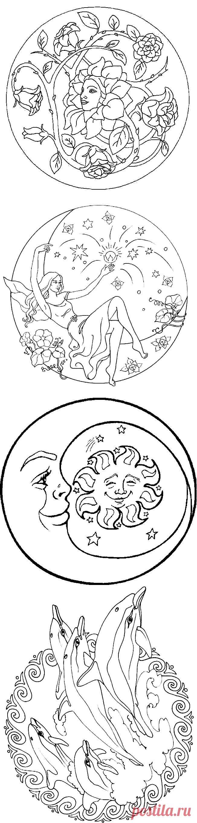 Мандалы. (шаблоны).