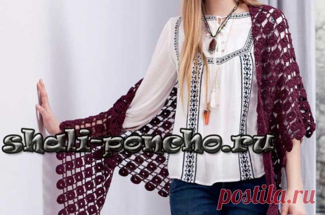Шаль из кружочков
