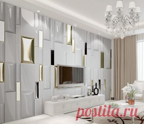 Фотообои на стену Белый с золотым. Артикул №dec_3890. Категория: 3D | KLV-обои