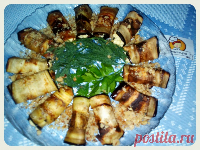Рулетики из баклажанов с сыром и чесноком - Простые рецепты Овкусе.ру