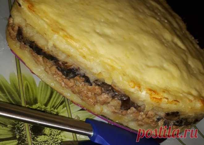 Запеканка с мясом и грибами