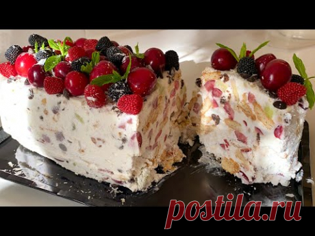 РЕЦЕПТ ФРУКТОВОГО ПАРФАТА ЗА 10 МИНУТ - Рецепт легкого фруктового пирога со вкусом мороженого - Çiçekinrecipes